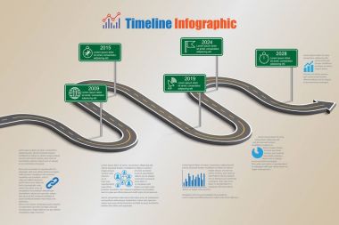 Arka plan şablonu kilometre taşı öğe modern diyagramı işlem teknolojisi dijital pazarlama veri sunum grafiği için vektör çizim tasarlanmış iş yol haritası zaman çizelgesi Infographic ikonları/simgeleri