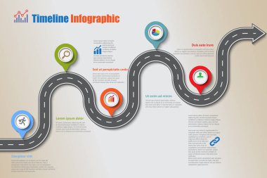 Arka plan şablonu kilometre taşı öğe modern diyagramı işlem teknolojisi dijital pazarlama veri sunum grafiği için vektör çizim tasarlanmış iş yol haritası zaman çizelgesi Infographic ikonları/simgeleri