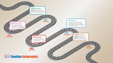 Arka plan şablonu kilometre taşı öğe modern diyagramı işlem teknolojisi dijital pazarlama veri sunum grafiği için vektör çizim tasarlanmış iş yol haritası zaman çizelgesi Infographic ikonları/simgeleri