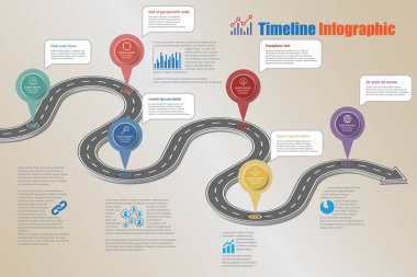 Arka plan şablonu öğe modern diyagramı işlem web sayfaları teknoloji dijital pazarlama veri sunum grafiği için vektör çizim tasarlanmış iş yol haritası zaman çizelgesi Infographic ikonları/simgeleri