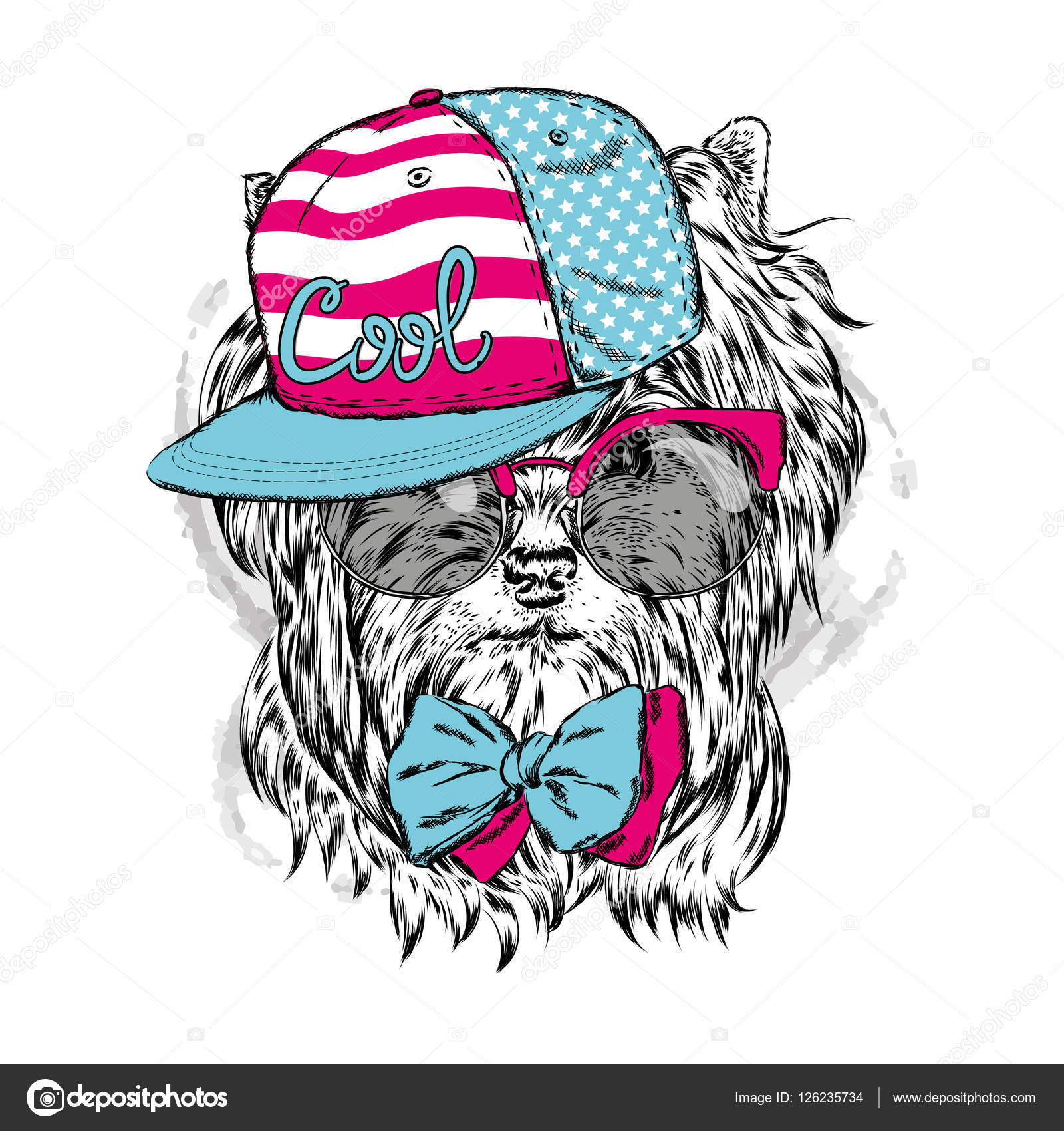 Yorkshire Hat Cute Puppy Dog Snapback Cap Yorkshire Hat Cute Puppy Dog Snapback Cap