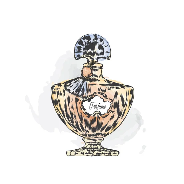 Belle bouteille de parfum. Illustration vectorielle . — Image vectorielle