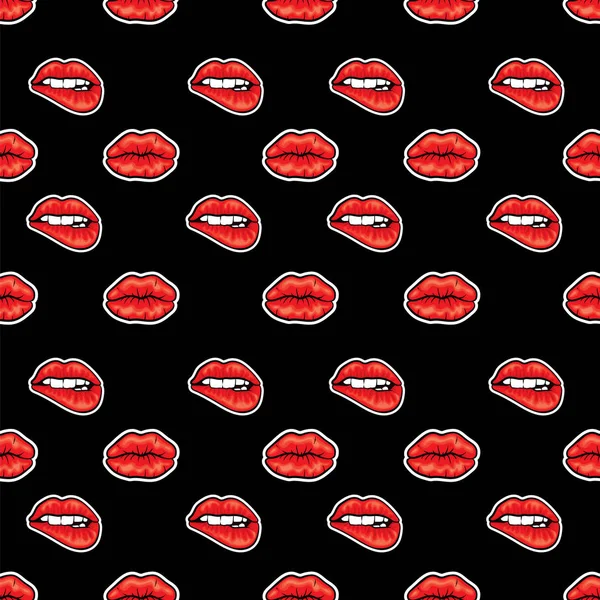 Achtergrond van mooie lippen in lippenstift en gloss. Fashion & stijl. Vectorillustratie. — Stockvector