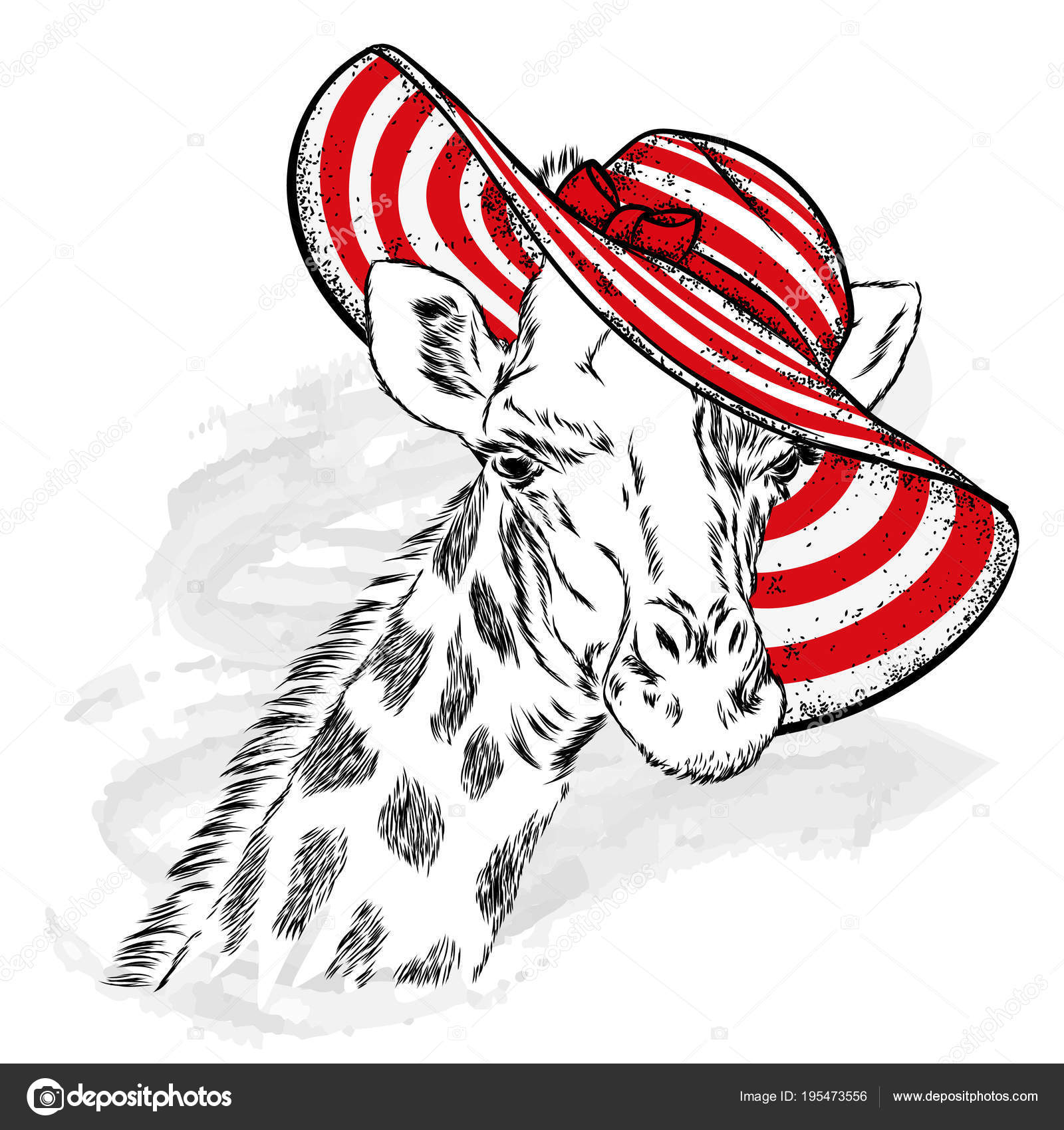 Funny Giraffe Beach Hat Glasses Animal Clothes Accessories Hipster