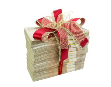 Tay banknot 1000 baht için iş, beyaz arka plan üzerinde banka