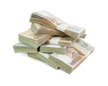 Tay banknot 1000 baht için iş, beyaz arka plan üzerinde banka