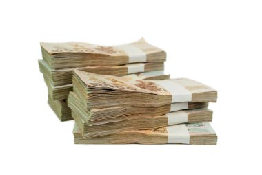 Tay banknot 1000 baht için iş, beyaz arka plan üzerinde banka