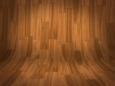 Kahverengi ahşap arka plan illüstrasyon kavisli