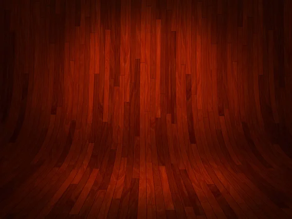 Curvo vermelho fundo de madeira ilustração — Fotografia de Stock