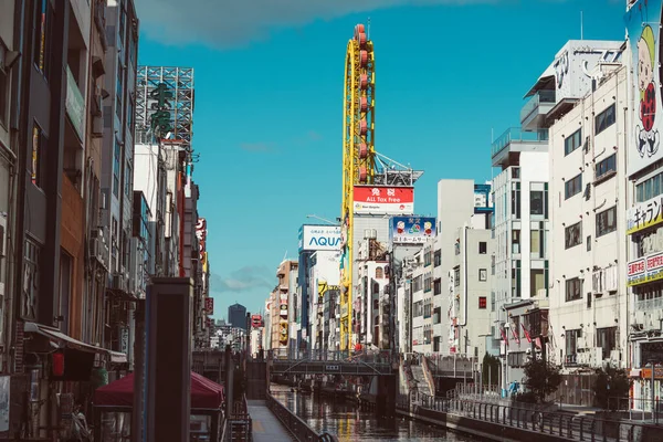 Utsikt Över Dotonburi Kanal Känd Landmärke Läge För Turister — Stockfoto