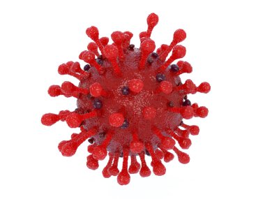 Grip virüsü örnekleri Covid-19 hücresi kırpma yolu ile beyaza izole edildi