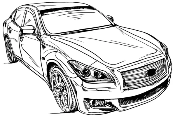 Bir spor araba çizim vektör