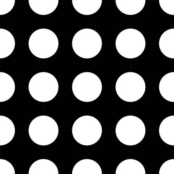 Motifs sans couture à pois noirs et blancs — Image vectorielle