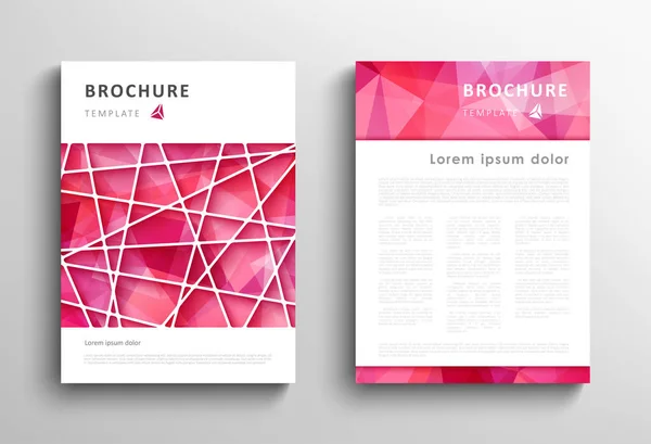 Abstracte driehoekige brochure ontwerpsjabloon — Stockvector