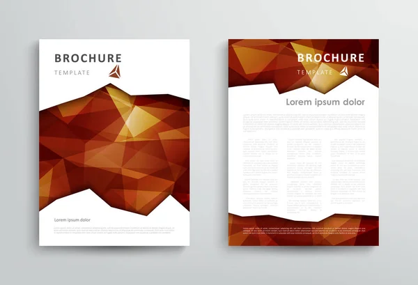 Abstracte driehoekige brochure ontwerpsjabloon — Stockvector