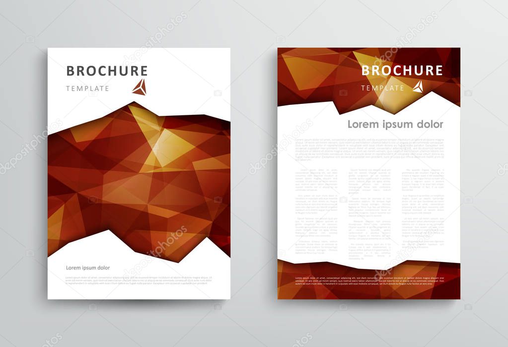 Abstract triangular brochure design template