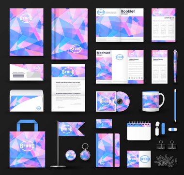 Logolu iş kurumsal kimlik şablonu