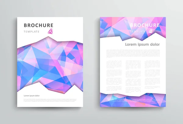 Plantilla de diseño de folleto triangular abstracto — Vector de stock