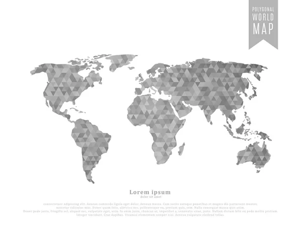 Mappa del mondo poligonale — Vettoriale Stock