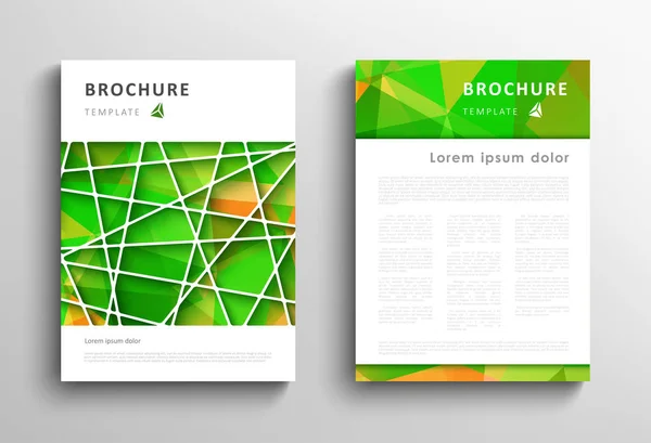 Plantilla de diseño de folleto triangular abstracto — Vector de stock