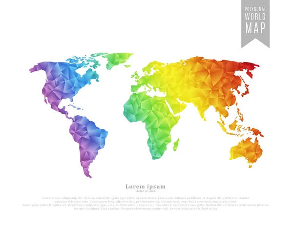 Mapa del mundo poligonal — Archivo Imágenes Vectoriales