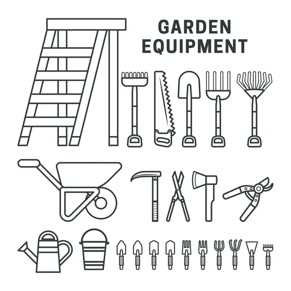 Iconos de ecuación de jardín — Vector de stock