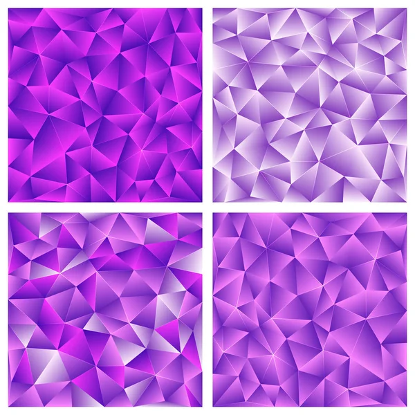 Conjunto de fundo poligonal roxo —  Vetores de Stock