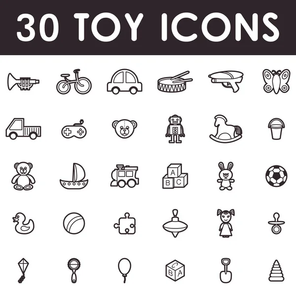 Conjunto de iconos de juguete — Archivo Imágenes Vectoriales