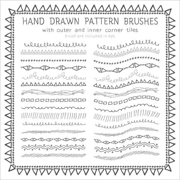 Набор декоративных кистей ручной работы

