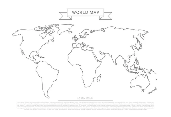 Esboços Mapa mundial — Vetor de Stock