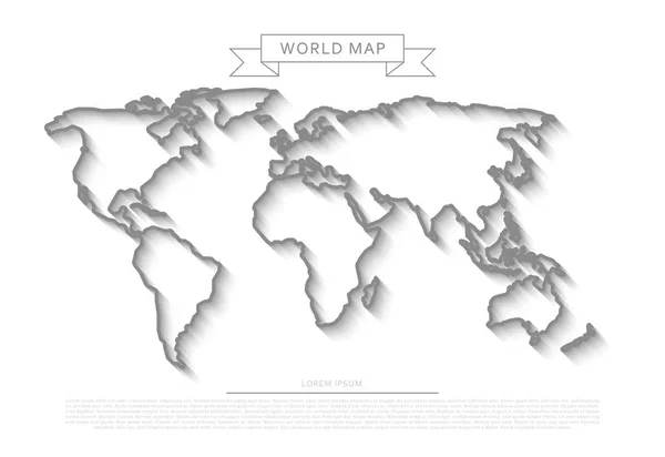 Outlines World map — Stock Vector