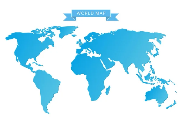 Mapa do mundo azul — Vetor de Stock