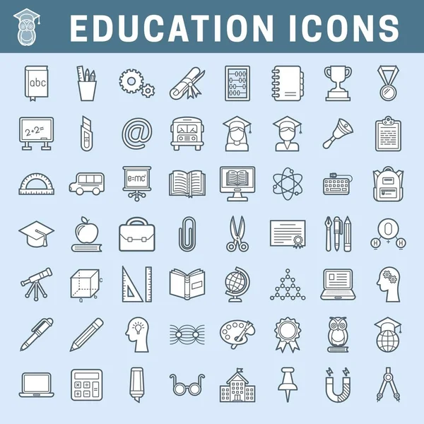 École et éducation icônes modifiables avec remplissage — Image vectorielle