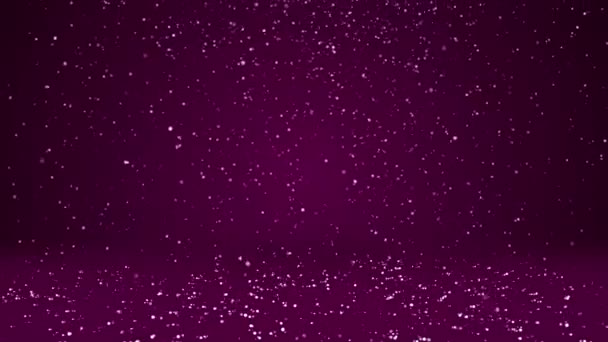 Snow fall and settle on the surface. Purple winter background as place for advertisement or logo, Christmas or New Year cards. Seamless looped background with DOF, copy space 3