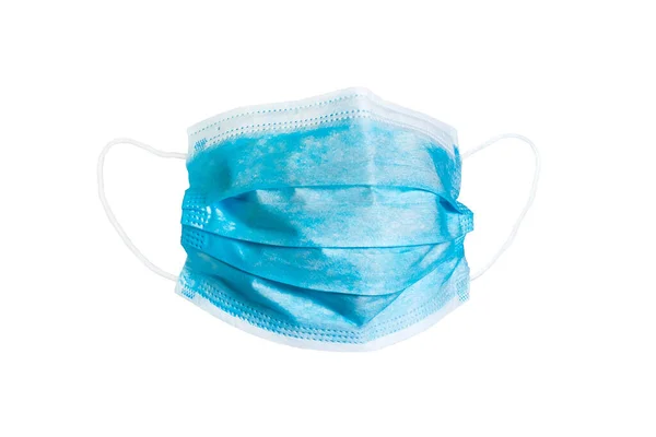 Koruyucu yüz maskesi. Cerrahi maske. Tıbbi maske ve korona virüs koruması beyaz arka planda izole edildi.