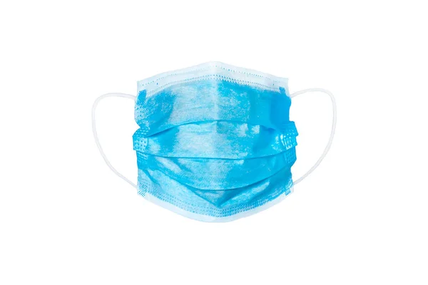 Beschermende gezichtsmasker. Chirurgisch masker. Medische masker en corona virus bescherming geïsoleerd op een witte achtergrond. — Stockfoto