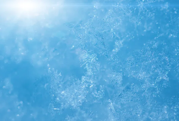 Vacker Blå Jul Snö Närbild Vinter Bakgrund — Stockfoto