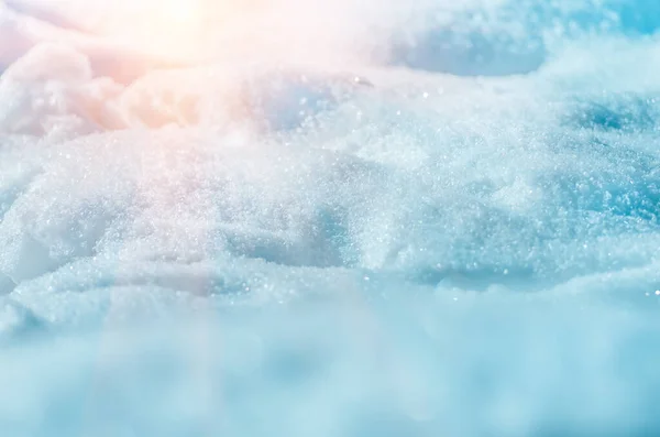 Χιόνι Εκχιονιστικό Και Τον Ήλιο Πριν Από Χριστούγεννα Closeup Φυσικό — Φωτογραφία Αρχείου