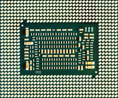 Merkezi işlem birimi, CPU x64 çok çekirdekli işlemci hiper-iplik, alt kısmı işlemci, mikro elektronik arkaplan