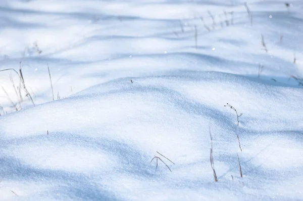 Vackert Nysnö Mönster Minimalistisk Stil Vinterbakgrund Närbild Textur — Stockfoto