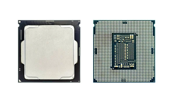 Merkezi işlem birimi, CPU x64 çok çekirdekli işlemci hiper-iplik, kırpma yolu ile beyaz arkaplanda izole