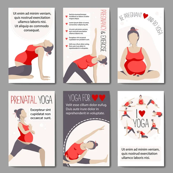 Yoga pour les femmes enceintes — Image vectorielle