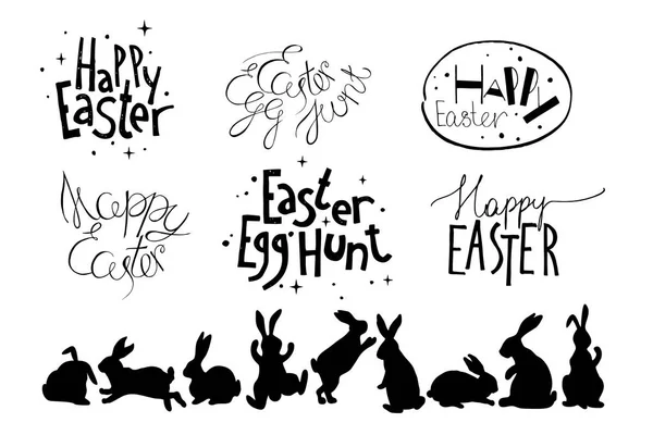 Pascua Elementos de diseño dibujados a mano — Archivo Imágenes Vectoriales