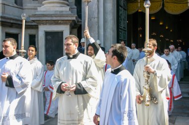 Maundy Thursday procession at the Saint Agatha Cathedral - Sicily, Italy