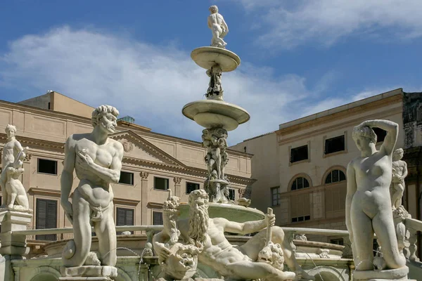 Piazza Pretoria, Platz der Schande, Palermo, Sizilien, Italien — Stockfoto