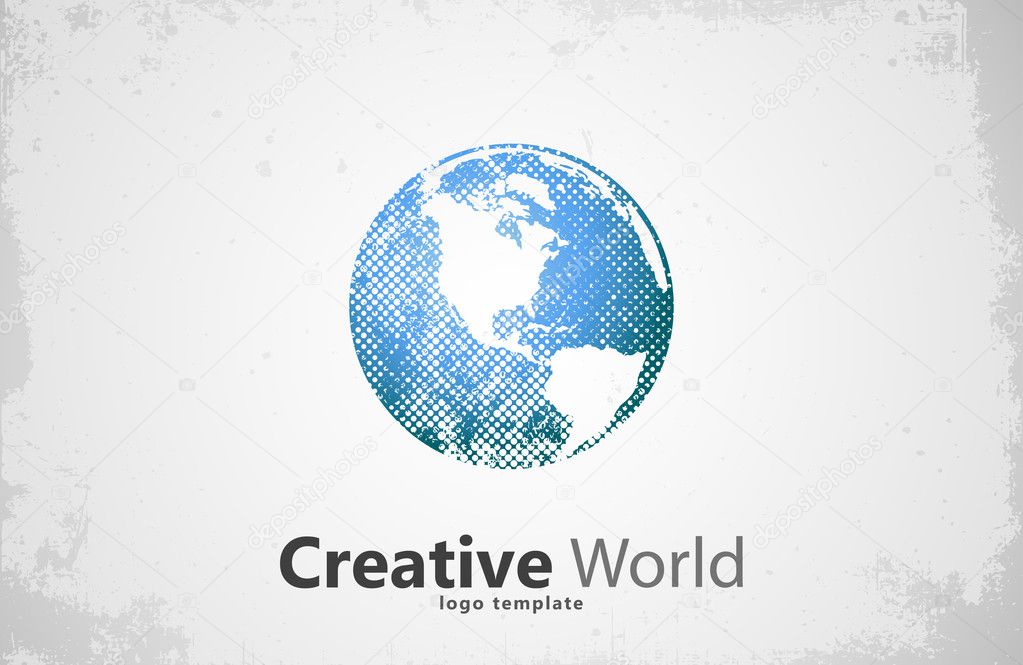 Globe logo. Creative world design. Creative logo. Planet design