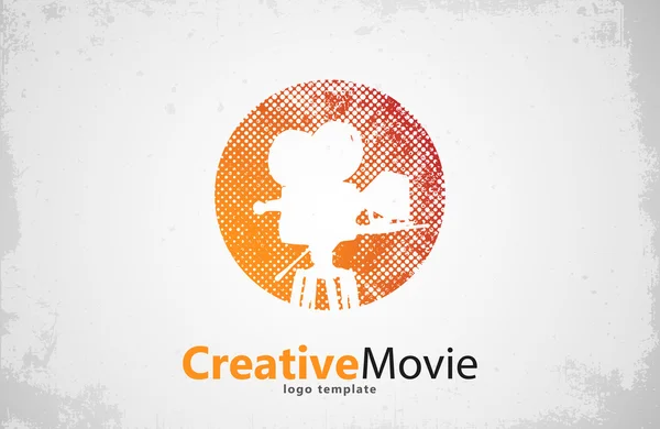 Логотип фильма. Творческий дизайн фильмов. Логотип камеры. Логотип студии — стоковый вектор