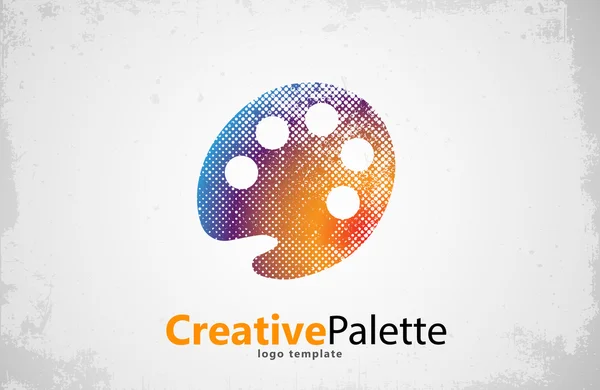 Palette Icône. palette de couleurs symbole. logo d'art. palette créative — Image vectorielle