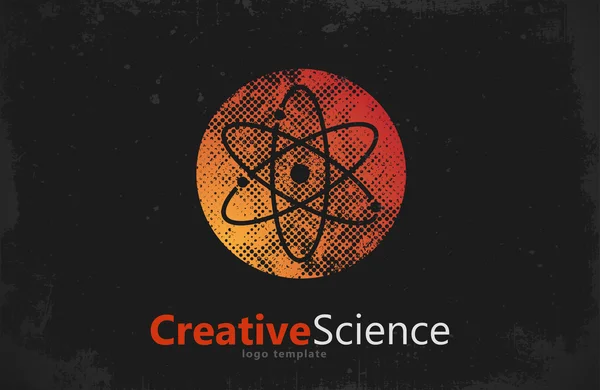 Atomsymbol. Atom-Logo-Design. Farbatom. Wissenschaftslogo — Stockvektor