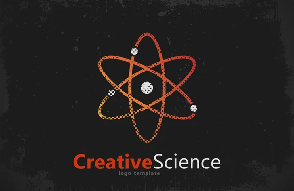 Atomsymbol. Atom-Logo-Design. Farbatom. Wissenschaftslogo — Stockvektor